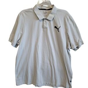 Puma Golf Polo Shirt Mens XL Grayish Blue Short Sleeve Casual Stretch Golf Pique
